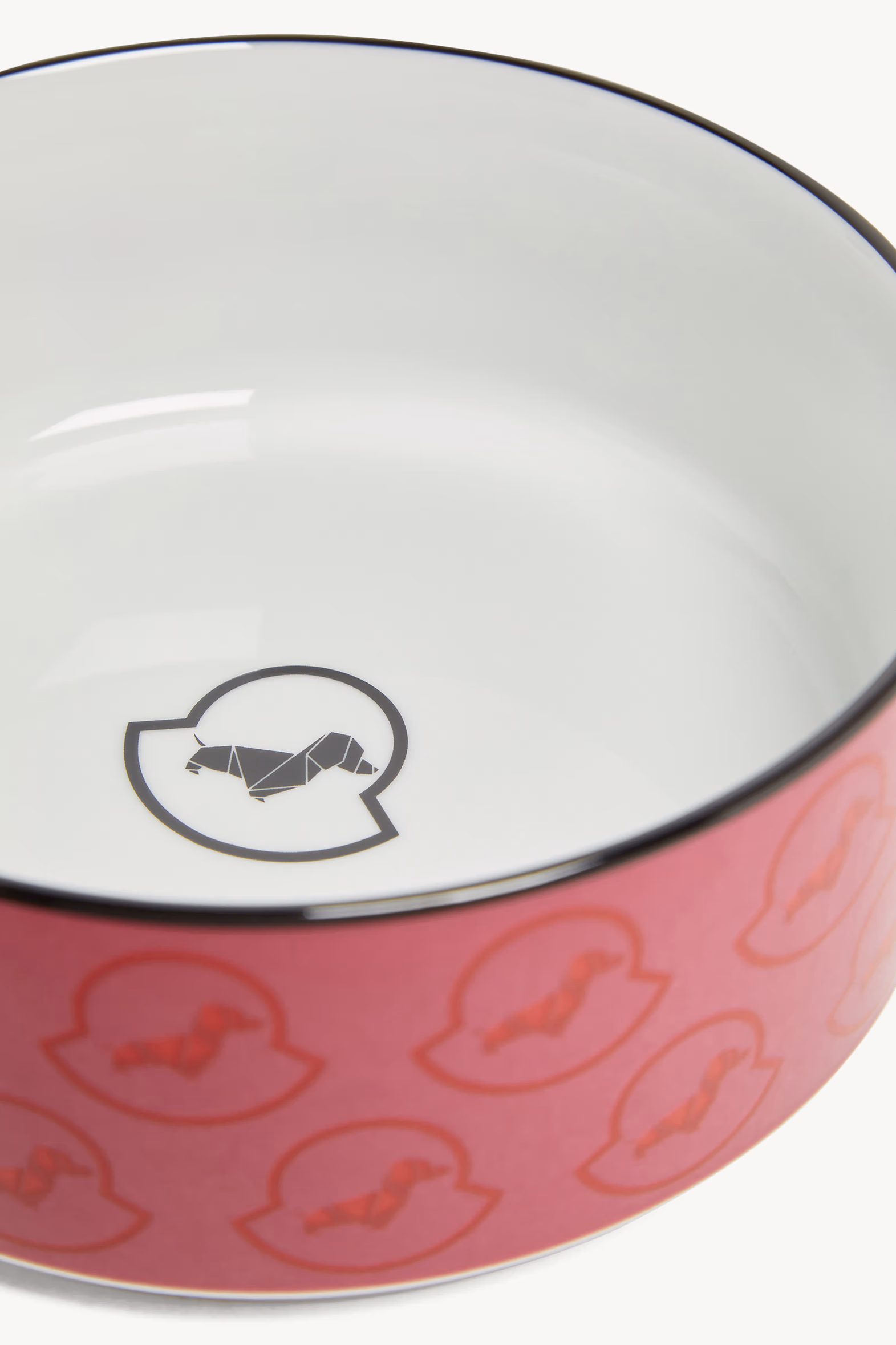 Porcelain Dog Bowl Gender Neutral Pink Moncler 3